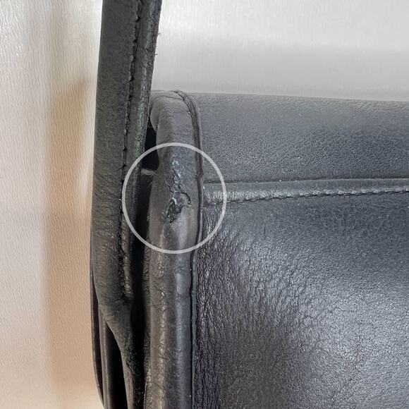 Coach Dinky Bag 9375 Leather Navy Blue Handbag Crossbody Purse - Picture 8 of 11